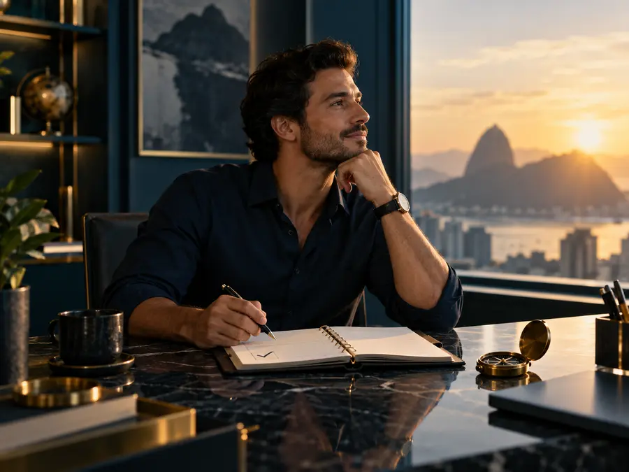 Pessoa retomando o foco com seu planner