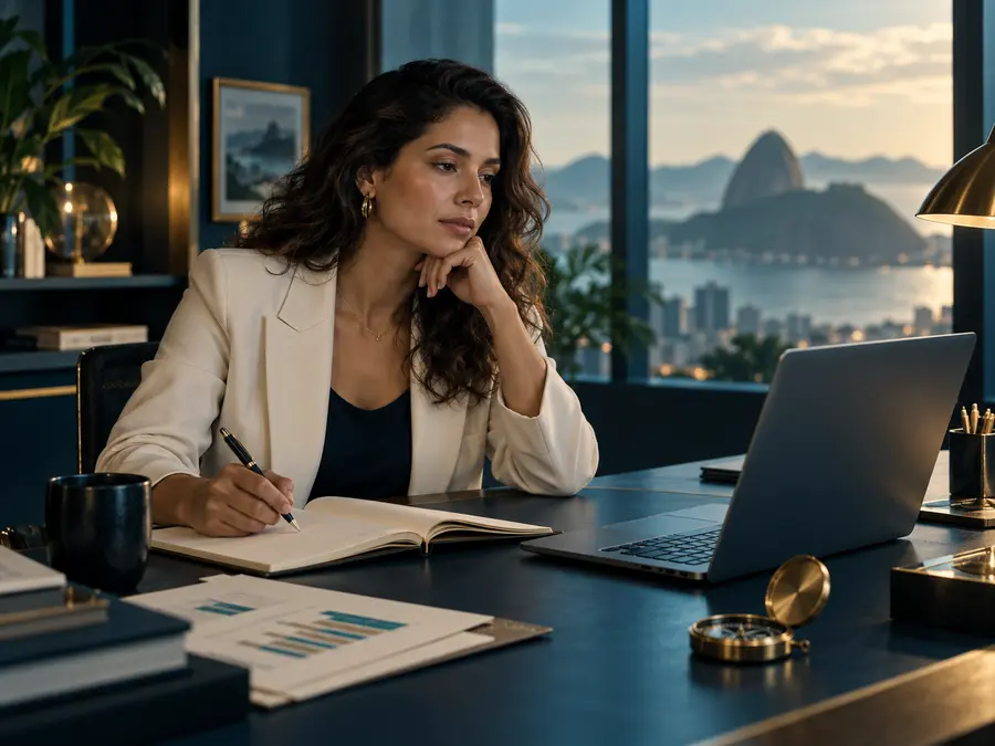 Pessoa analisando suas finanças e buscando uma direção